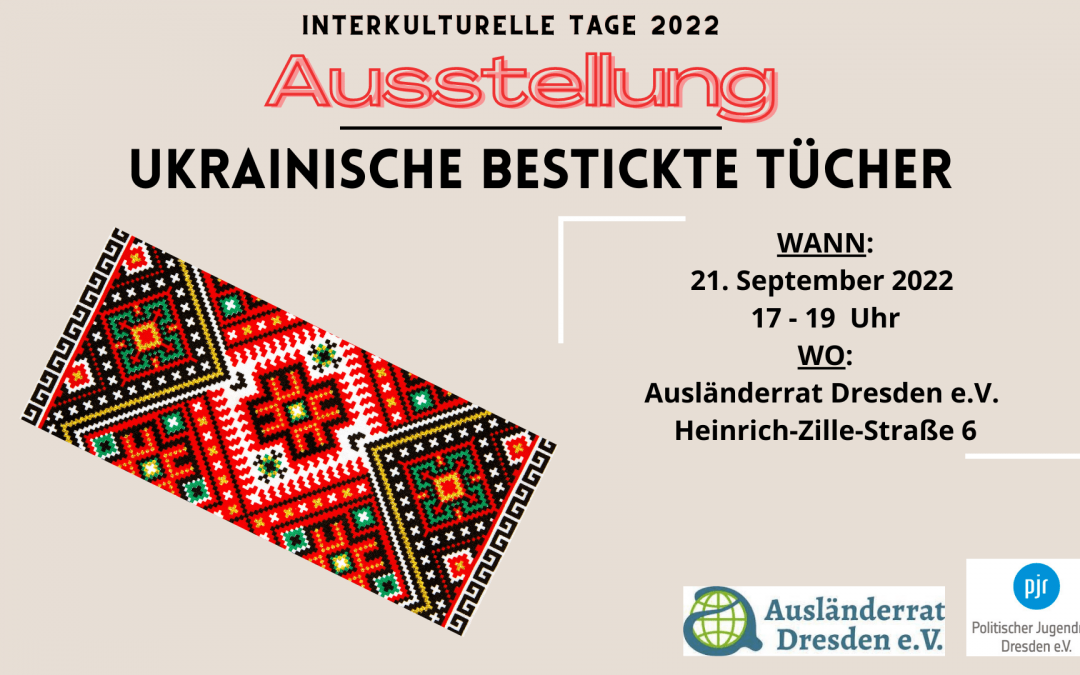 Interkulturelle Tage: Ausstellung zu ukrainischer Stickkunst